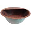 Portable Rustic Foot Copper Pedicure Bowl, Footrest view 1