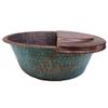 Portable Rustic Foot Copper Pedicure Bowl, Footrest view 2