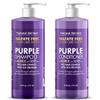 Natural Riches Purple Shampoo and Conditioner Set for Blonde, Silver & Grey Hair  Sulfate-Free, Color-Safe, Removes Brassy & Yellow Tones for Natural, Highlighted, and Bleached Hair  16x2 fl oz view 1