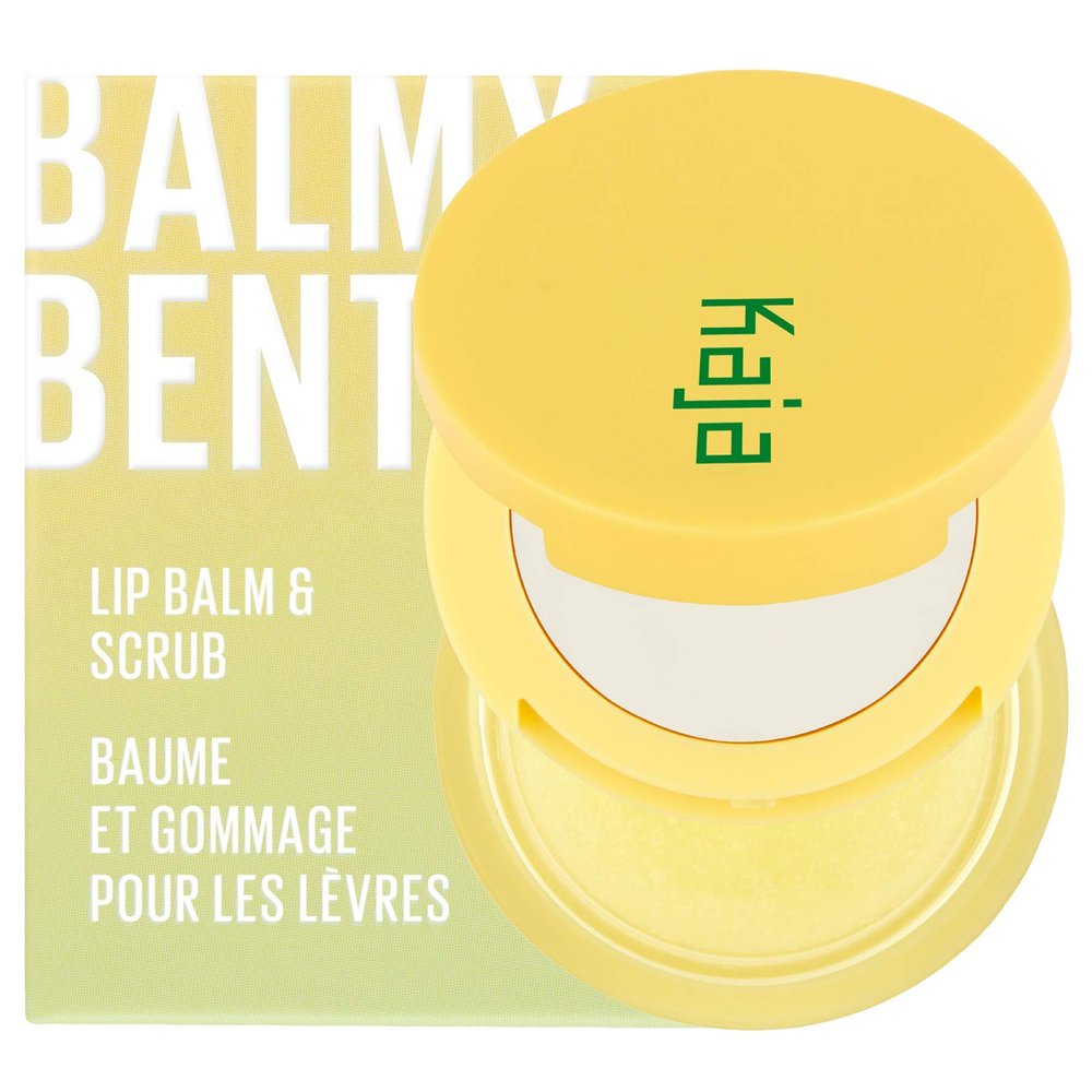 KAJA Lip Balm - Balmy Bento | Scrub, with Coconut Oil, Clear Finish Treatment, Moisturize, Exfoliate, Smoothes Butter Lips Care, Compact Travel Size, Pia Colada, Korean Beauty, 0.4 Oz