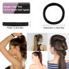 100PCS Black Hair Ties for Women, Seamless Cotton Hair Bands, No Crease No Damage Hair Tie for Thick Thin Hair, Soft Ponytail Holders Hair Accessories for Girls, Chirstmas Gifts view 2