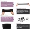100PCS Black Hair Ties for Women, Seamless Cotton Hair Bands, No Crease No Damage Hair Tie for Thick Thin Hair, Soft Ponytail Holders Hair Accessories for Girls, Chirstmas Gifts view 3