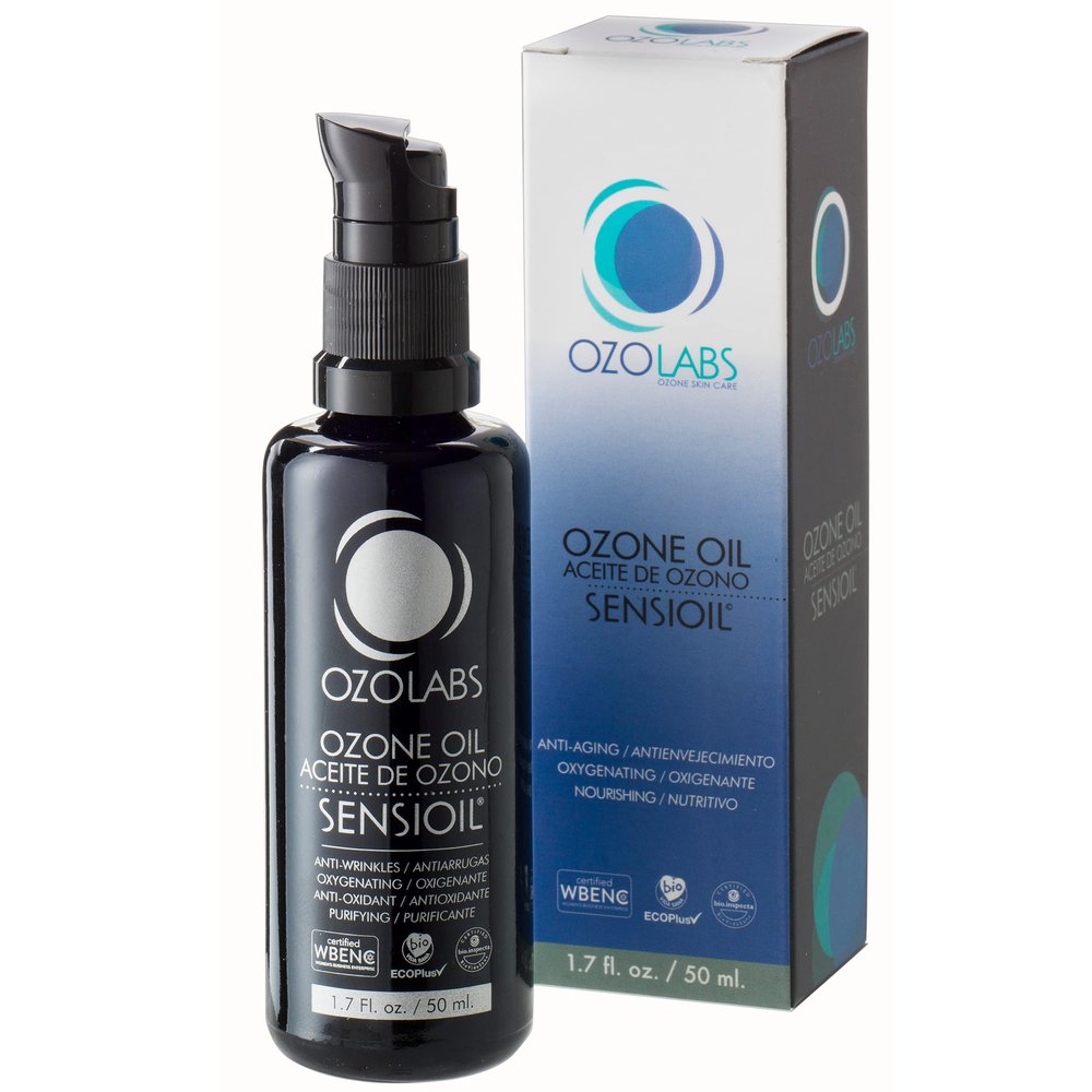OZOLABS OZONATED OIL - SENSIOIL | Certified Organic Ozonated Olive Oil & Ozonated Sunflower Oil | Deep Hydration & Skin Regeneration | ISO 9001 | 1.7 fl. oz.