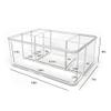 Isaac Jacobs 5-Compartment Clear Acrylic Organizer (10 L x 7 W x 4 H), Makeup Brush Holder, Tall Slot, Multi-Sectional Tray, Storage Solution for Makeup, School, Crafts, Office Supplies & More view 2