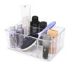Isaac Jacobs 5-Compartment Clear Acrylic Organizer (10 L x 7 W x 4 H), Makeup Brush Holder, Tall Slot, Multi-Sectional Tray, Storage Solution for Makeup, School, Crafts, Office Supplies & More view 4