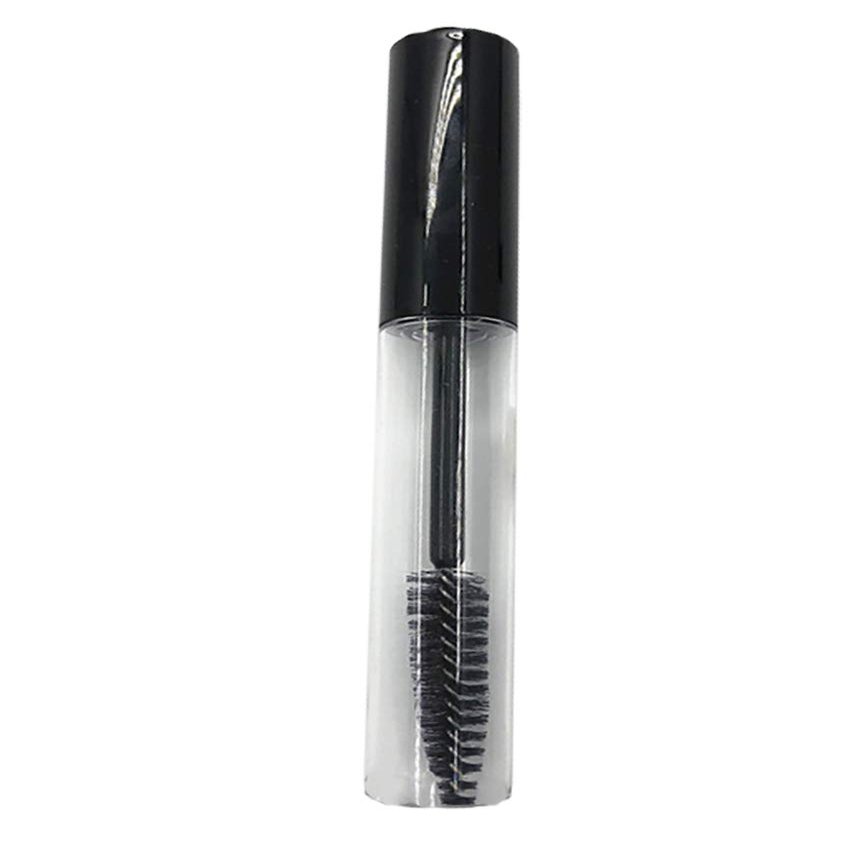 BesYouSel10ml Empty Mascara Tube with Black Cap, Clear Refillable Cosmetic Containers and Wand, DIY Mascara Container,Eyelash Tubes Vials Bottle for Eyelash and Eyebrow Serum 10Pcs