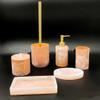 DUYHBAWRS Sanitary Wash Set Resin Toilet Bathroom Supplies Kit Marbled Six-Piece Mouthwash Cup view 3