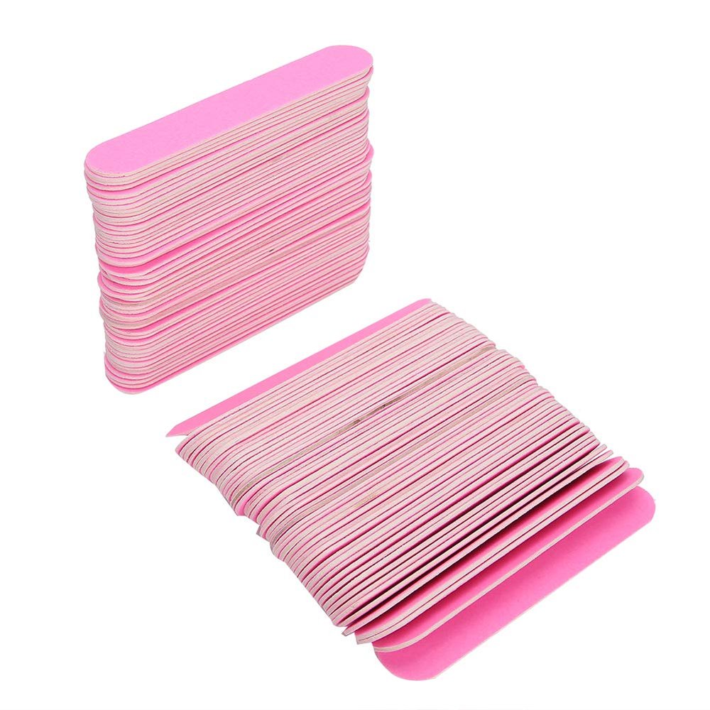 100 Pack Nail Files, Professional Double Sided Nail Buffer, Sanding Buffing Polishing Strip Manicure Tool, Manicure Pedicure Tool and Nail Buffering Files()