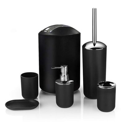 DUYHBAWRS Plastic Gargle Cup Bathroom Group Brushing Toiletries Hotel Supplies Trash Can Set