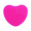 Makeup Brush Cleansing Brush Cleaner,Soft Silicone Washing Scrubber,Heart shaped Scrub for Cosmetic Makeup Brush Cleaning Mat Rose Red view 1