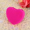 Makeup Brush Cleansing Brush Cleaner,Soft Silicone Washing Scrubber,Heart shaped Scrub for Cosmetic Makeup Brush Cleaning Mat Rose Red view 3