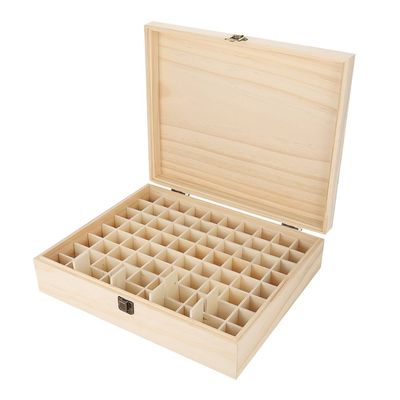 Uxsiya Essential Oil Wooden Storage Box Oil Case Organizer Container Aromatherapy for Carrying and Home Storage Display Holds 74 Bottles