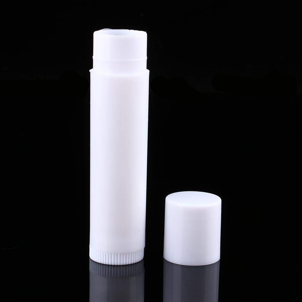 100PCS 5ml Clear Sturdy Black White Empty Round Plastic Lip Balm Tubes Containers for DIY Refillable Lip Gloss Tube Lipstick Containers