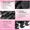 Body Wave Bundles Human Hair 12A Human Hair Bundles 30 32 34 Inch Brazilian Virgin Hair Extensions 100% Unprocessed Human Hair Body Wave 3 Bundle Natural Color view 3
