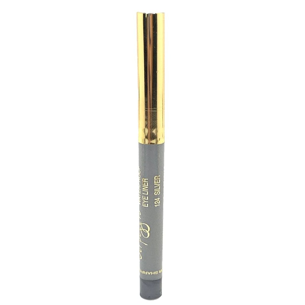 APM Eyeliner Pencil Retractable Waterproof Soft and Silky with Sharpener Transfer Resistant Available in 12 Arpeggio Colors (Silver)
