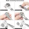 52 Pcs Callus Shaver Set,1 Stainless Steel Foot Razor with 50 Replacement Slices Blades and 1 Foot File Head Foot Care Tools,Foot Shaver Callus Remover,Hard Dry Skin Remover for Hand Feet view 4