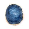 1pc Blue Golden Edge Resin Nail Art Palettes Nail Mixing Palette Polish Color Mixing Plate Nail Holder Display Cosmetic Mixing Tools Makeup Palette Tray Accessories (blue) view 1