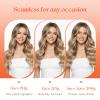 Sunny Hair Clip in Hair Extensions Real Human Hair Double Weft Remy Hair Clip in Extensions Human Hair for Women Light Brown Highlights Platinum Blonde 12inch view 4