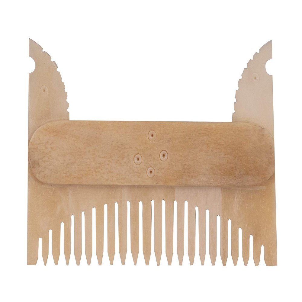 Viking Beard Comb  Hand Carved Real Bone with Stallion Design  Norse Replica Grooming Tool & Medieval Accessory for Roleplay