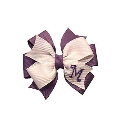 Toddler Monogram Hair Bow (20 Colors)
