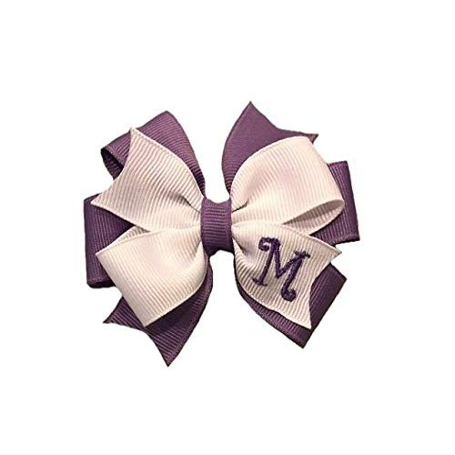 Toddler Monogram Hair Bow (20 Colors)