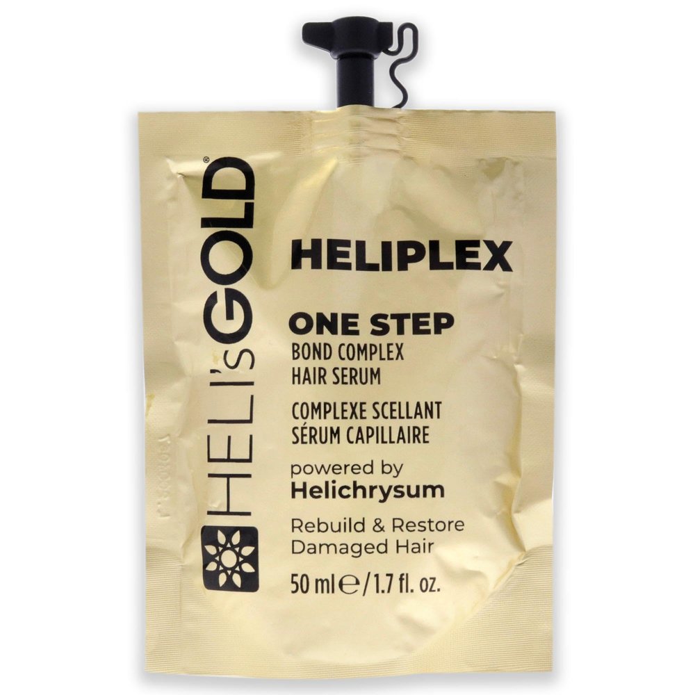 Heli's Gold Heliplex One Step Bond Complex - Rebuild And Restore Damaged Strands - Improves Hair Appearance And Feel - Maintains Natural Balance Of Scalp Moisture - Reduces Drying Time - 1.7 Oz