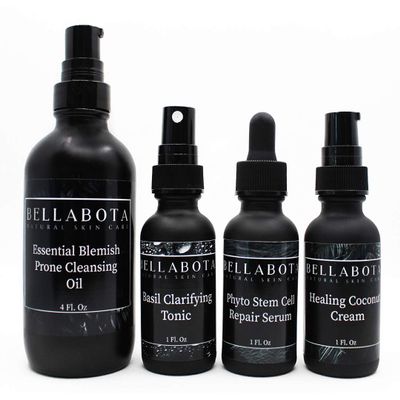 Bellabota Youth Renewal Skin Kit | Face Care Kit | Anti-Aging | Face Wash Set | Oil Cleanser | Facial Toner | Wrinkle Serum | Deep Hydrating Moisturizer | Simple | Natural and Non-Greasy