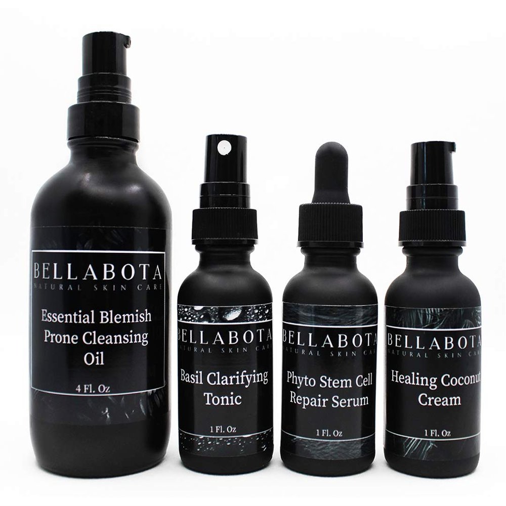 Bellabota Youth Renewal Skin Kit | Face Care Kit | Anti-Aging | Face Wash Set | Oil Cleanser | Facial Toner | Wrinkle Serum | Deep Hydrating Moisturizer | Simple | Natural and Non-Greasy