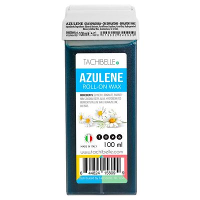 TACHIBELLE ROLL-ON wax, body Hair Removal Wax Cartridge, for Professional or Home uses Made In Italy (Azulene, 3 Count)