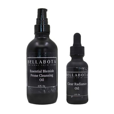 Bellabota Radiant Skin Kit | Simple Skin Routine | Facial Oil | Pore Minimizer | Spot Acne Treatment | Cystic Acne Treatment | Acne Medicine | Blemish Treatment for Face | Natural and Non-greasy