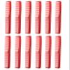 Allegro Combs #400 Barber Combs  12 Pack Professional Hair Cutting and All-Purpose Combs for Barbers and Stylists  Made in USA (Red) view 1