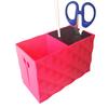 Salon Shears Rack for Hair Stylist Scissors Container for Pet Grooming Hair Cutting Organizer Storage Box Salon Shear Holder Combs Clips Brushes Hairdressing Combs Organizer (Hot Pink) view 2