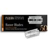 50 Facn Double Edge Razor Blades for Safety Razor, Safety Razor Blades for Shaving, Platinum Japanese Stainless Steel for Smooth & Precise Shave, Premium Replacement Razor Blade for Men & Women view 1