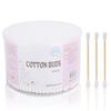 500pcs Cotton Swabs Double Round with Natural Wooden Sticks, Thick Cotton Buds for Daily Use Firm Qtips Cotton Swabs in One Small Box view 1