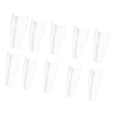 Beaupretty 500pcs Shaped French Style Nail Tips Transparent Natural Artificial Nails for Women Easy Diy Designs for Home Salon Use for Manicures