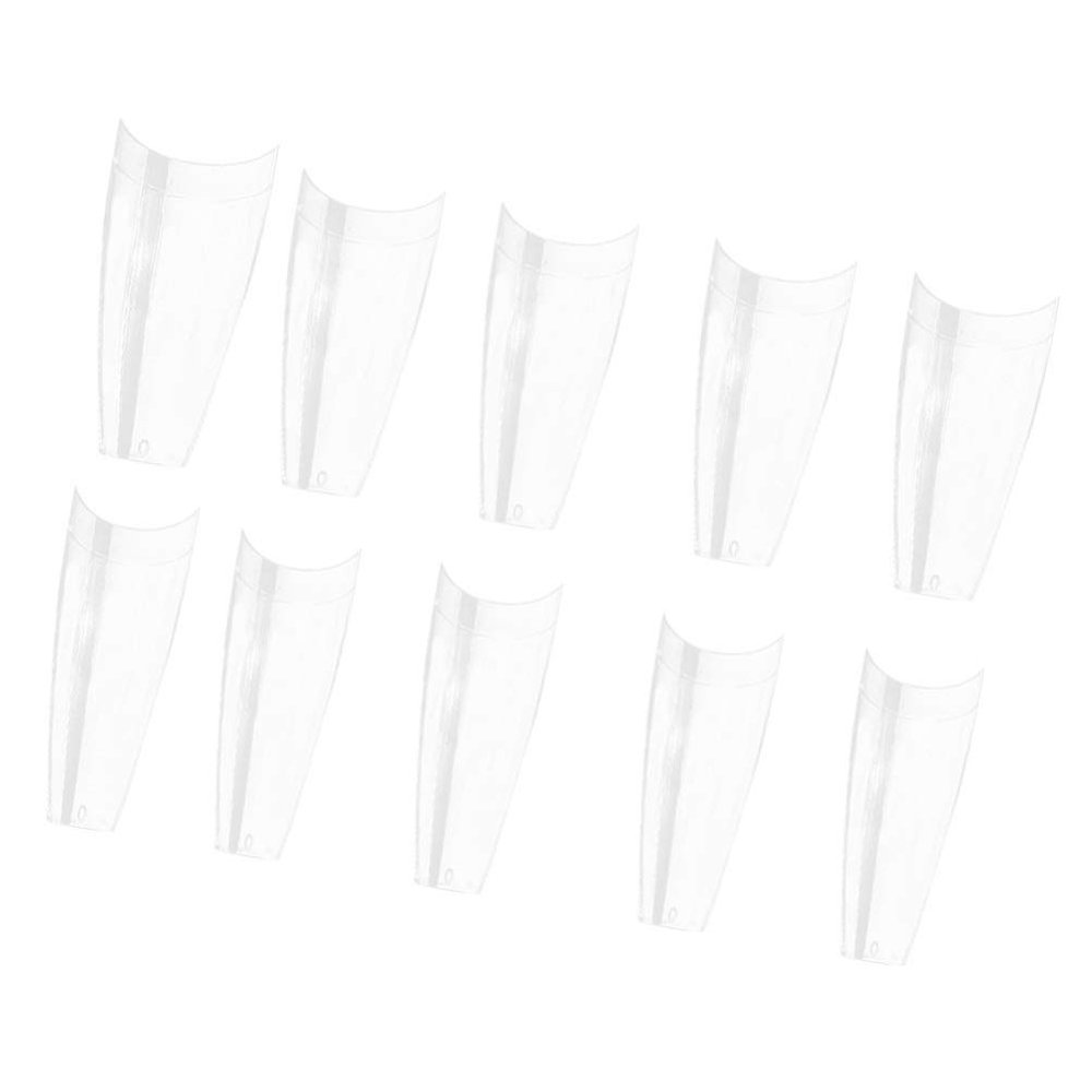 Beaupretty 500pcs Shaped French Style Nail Tips Transparent Natural Artificial Nails for Women Easy Diy Designs for Home Salon Use for Manicures