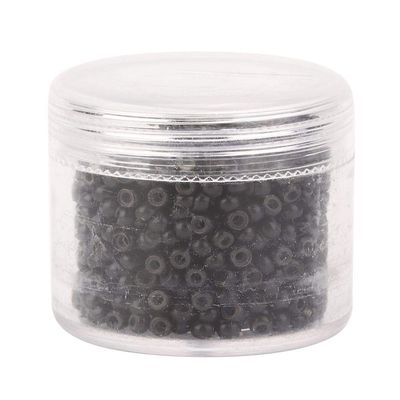 1000pcs Hair Extension Ring, Hair Extension Link, 3mm x 2mm Silicone Micro Links Rings Beads Hair Extension Tool (dark brown)