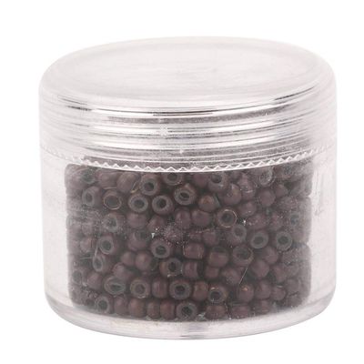 1000pcs Hair Extension Ring, Hair Extension Link, 3mm x 2mm Silicone Micro Links Rings Beads Hair Extension Tool (medium brown)