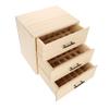 Essential Oil Storage Box, 90 Slots Three-tiered Essential Oil Bottle Container Wooden Storage Case Box Organizer Table Beauty Display Tool (10.2 X 9.6 X 4.0 inch) view 1