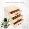 Essential Oil Storage Box, 90 Slots Three-tiered Essential Oil Bottle Container Wooden Storage Case Box Organizer Table Beauty Display Tool (10.2 X 9.6 X 4.0 inch) view 3