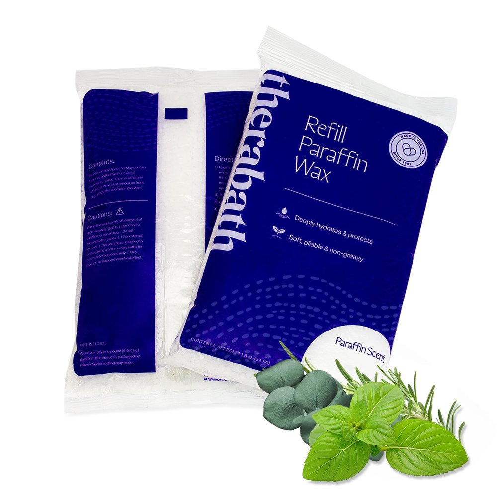 Therabath Paraffin Wax Refill - Thermotherapy - Use to Relieve Arthritis Discomfort, Stiff Muscles, & Dry Skin - for Hands, Feet, Body - Deeply Hydrates - Made in USA, 12 lb. Eucalyptus Rosemary Mint