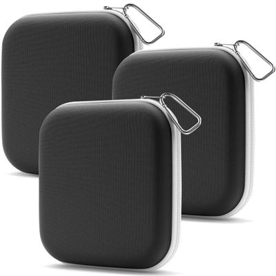 OPTIPAK Multipurpose Purse Pouch | Neoprene Makeup Bag with Zipper Pouch & Carabiner Keychain | Portable Travel Cosmetic Bag, Womens Travel Makeup Tote (Pack of 3)