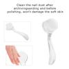 5Pcs Soft Nail Dust Cleaning Brush with Fine Handle Grip, Portable Nail Art Fingernail Scrub Cleaning Brushes, Manicure DIY Nail Tool(White) view 2