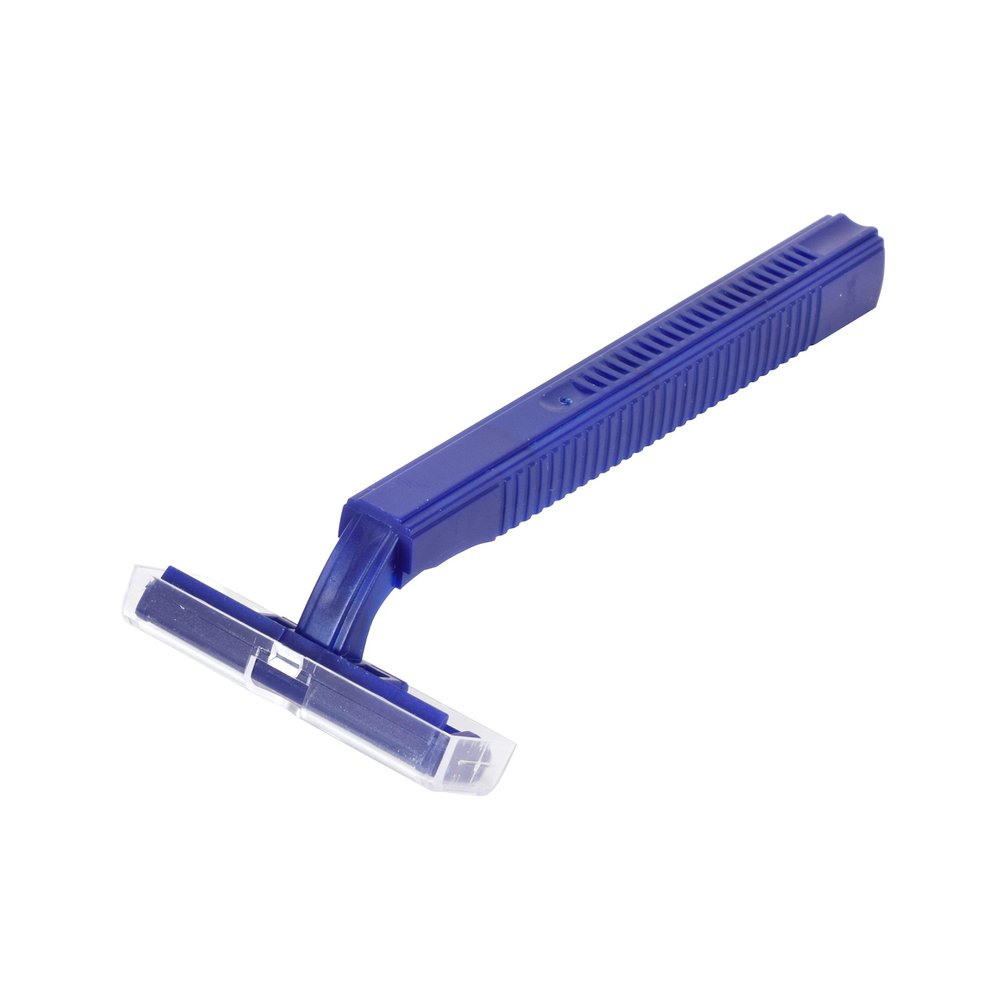 Cardinal Health RAZOR01 Standard Twin Blade Razor with Lubricating Strip, Blue, Case of 1000 (1 case of 10 Boxes of 100)
