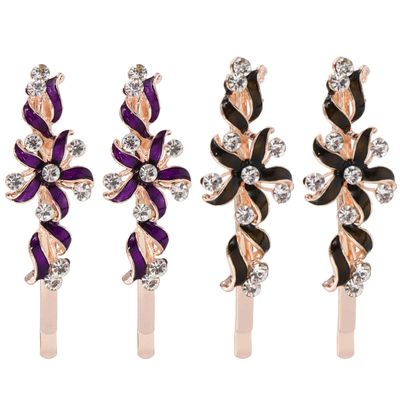 2 Pairs Branch Leaf Hairpin Hair Clips Accessories Alloy Hair Clips Girl Hair Clip Bobby Pin Women Hair Pin Decorative Women Barrettes