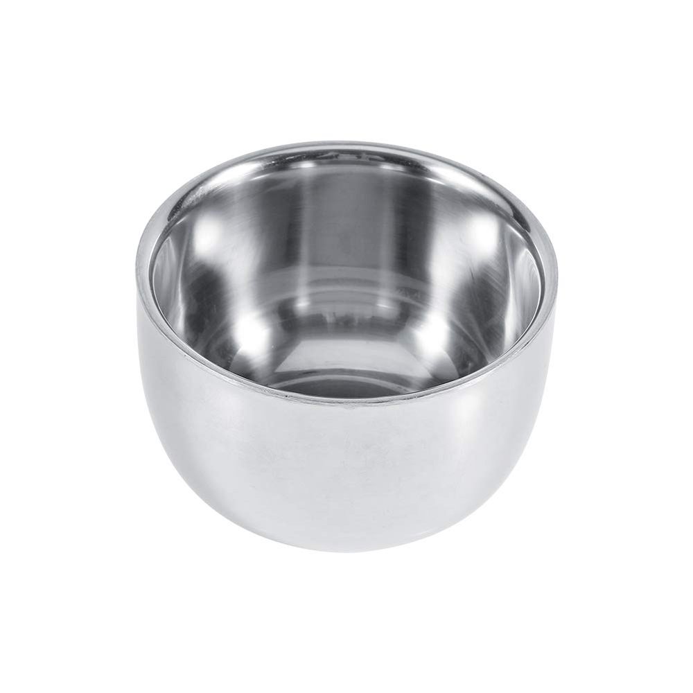 Mxtech Portable Shaving Soap Bowl, Stainless Steel Shaving Bowl Cup, Stainless Steel The Surface is Smooth, for Travel Home