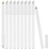Maitys 10 Pieces White Nail Pencil 2-in-1 Whitening French Manicure Pencil Under Nail with Cuticle Pusher for Manicure Supplies Art DIY Tool view 1