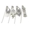 4 PCS Chinese National Style Hair Stick Antique Metal Hair Chopsticks Elegant Bobby Pin Tassel Hair Pin Chignon Pin Chopsticks Long Hair Styling view 1