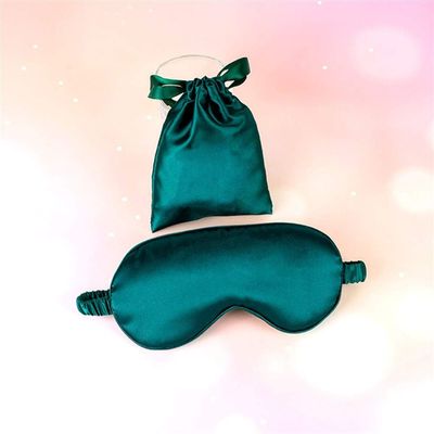 100% Pure Silk Double-Side Shading Eyeshade Sleeping Eye Mask Cover Eyepatch Blindfolds Eyeshade Health Sleep Shield Light DUO ER (Color : Green)