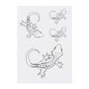 Azeeda 4 x 'Crested Gecko' Temporary Tattoos - Water Resistant, Skin-Safe, Non-Toxic Transfers, Mixed Sizes (TO00036823) view 1